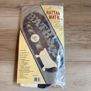 Oval Rattan Mat Kit - Baths 5¢ - CKIT508, instructions DIY country craft Vintage